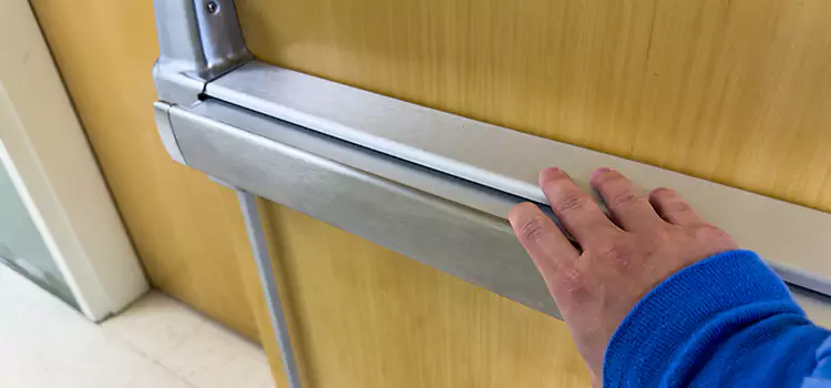 Installing a Push Bar on a Door Copiague